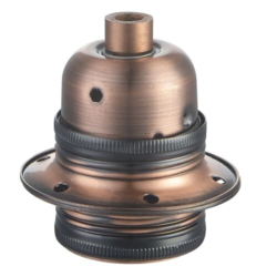Flot antik kobber fatning E27