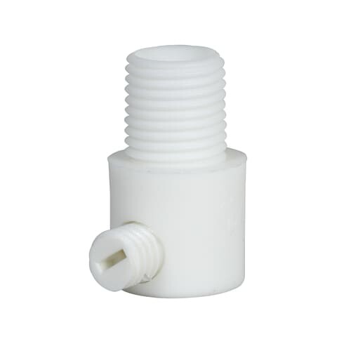Pinolaflastning P1 med udvendigt gevind M10 hvid