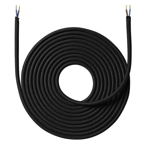 Flot stofledning i sort på 4 meter