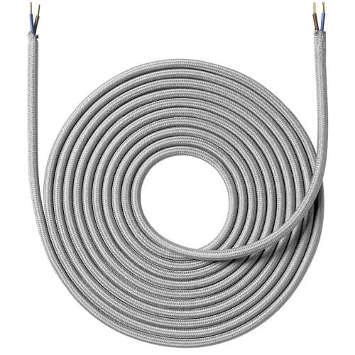 Flot lysegrå stofledning på 4 meter