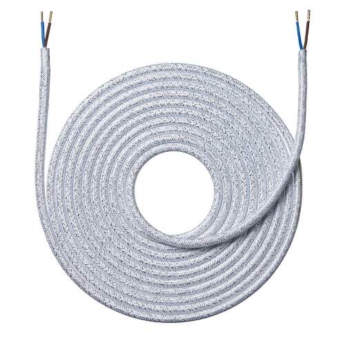 Flot stofledning på 4 meter i shiny hvid