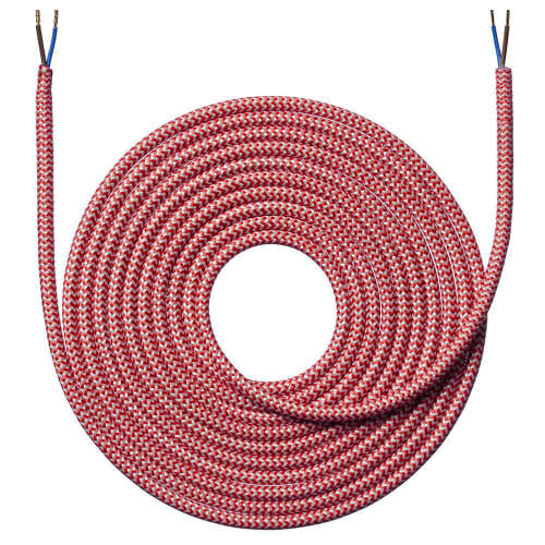 Flot stofledning i rød/hvid Zig-zag