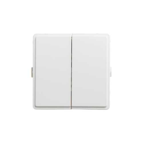 Krone afbryder - Dobbelt afbryder i hvid