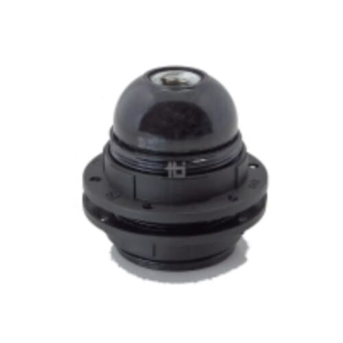 Fatning E27 i sort med omløbere