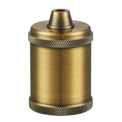 E27 fatning Raw metal Antik