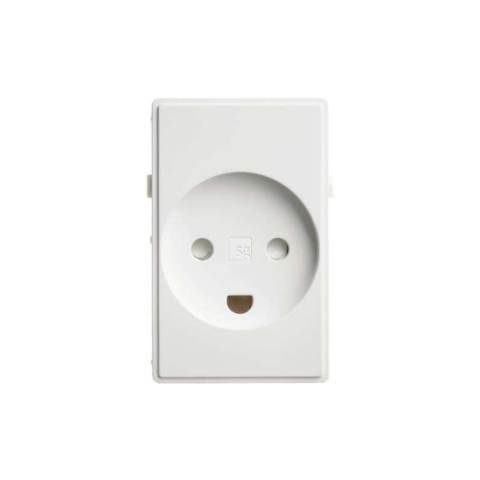 Stikkontakter uden afbryder, med jord - 1,5m - hvid