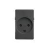 Stikkontakter uden afbryder, med jord - 1,5m - antracit